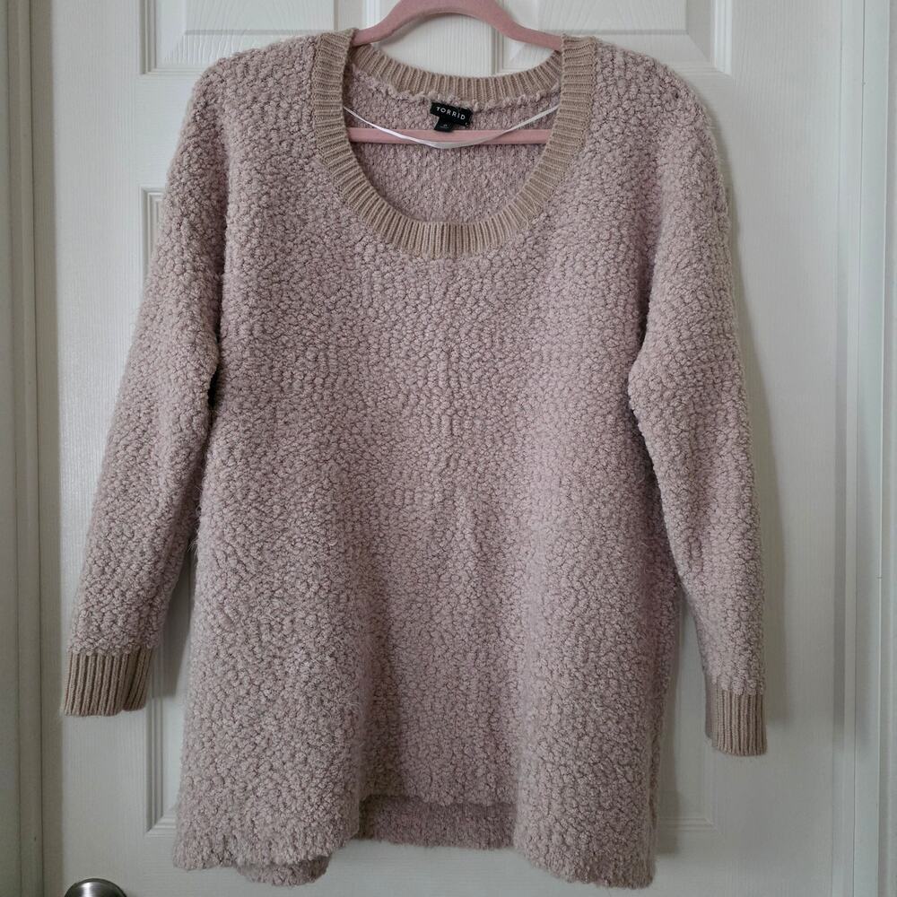 Torrid Popcorn Knit Drop Shoulder Sweater Women's Size 0